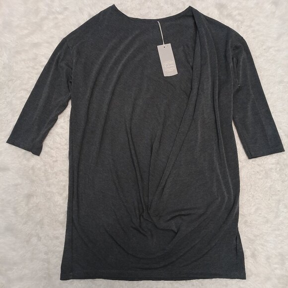 Bellambia Women's Gray 3/4 Sleeves Blouse Top Size M - Picture 2 of 8